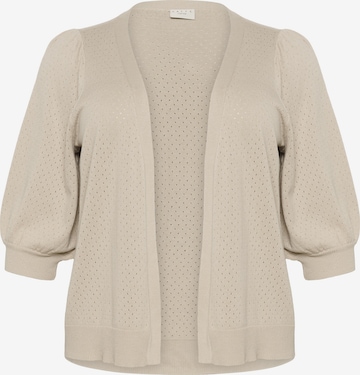 Cardigan 'Dalina' KAFFE CURVE en beige : devant