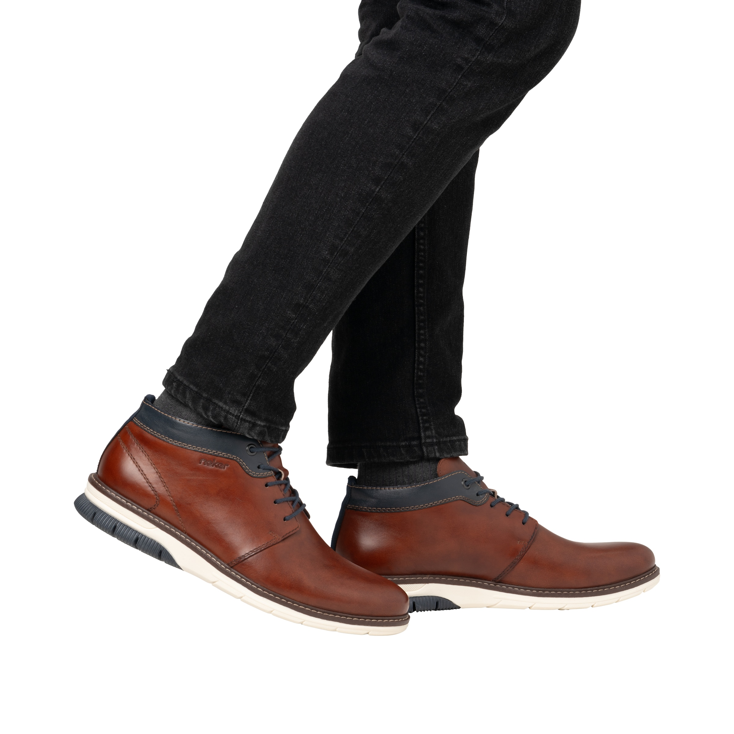 Rieker Schnürboots '14417' in Braun