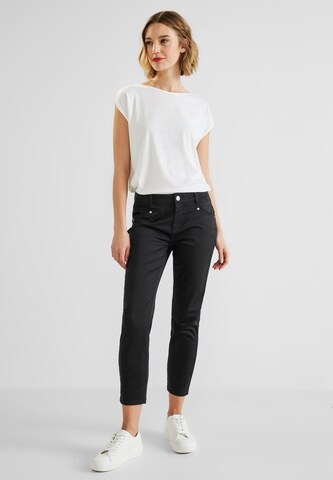 STREET ONE Slimfit Jeans in Zwart