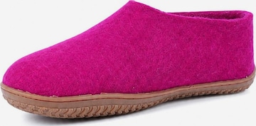 SHUS walk with nature Huisschoenen 'Uld hjemmesko (100% ren uld) m/Gummisål - Dansk Design fra SHUS' in Roze: voorkant