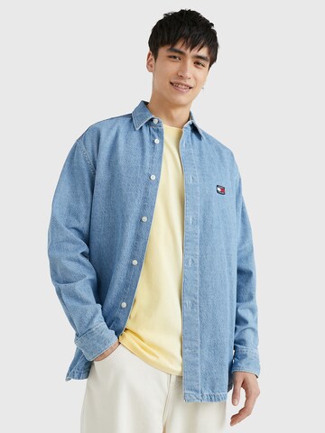 Tommy Jeans Comfort Fit Hemd in Blau: predná strana