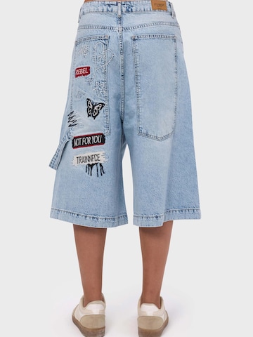 IT'S BASIC Baggy Jeans 'BERMUDA DENIM SHORT' in Blauw