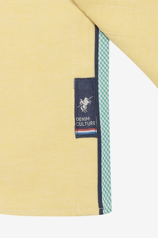 DENIM CULTURE - Ajuste regular Camisa 'MARCUS' en amarillo