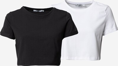 NA-KD T-Shirt in schwarz / offwhite, Produktansicht