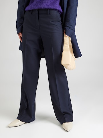 MORE & MORE - regular Pantalón de pinzas en azul: frente