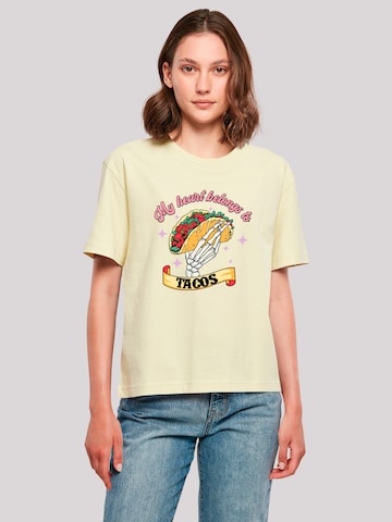 T-shirt F4NT4STIC en jaune : devant