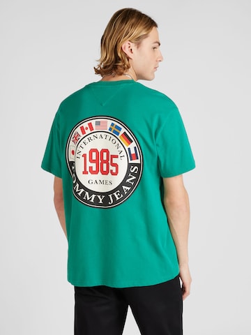 Tommy Jeans Shirt 'ARCHIVE GAMES' in Green
