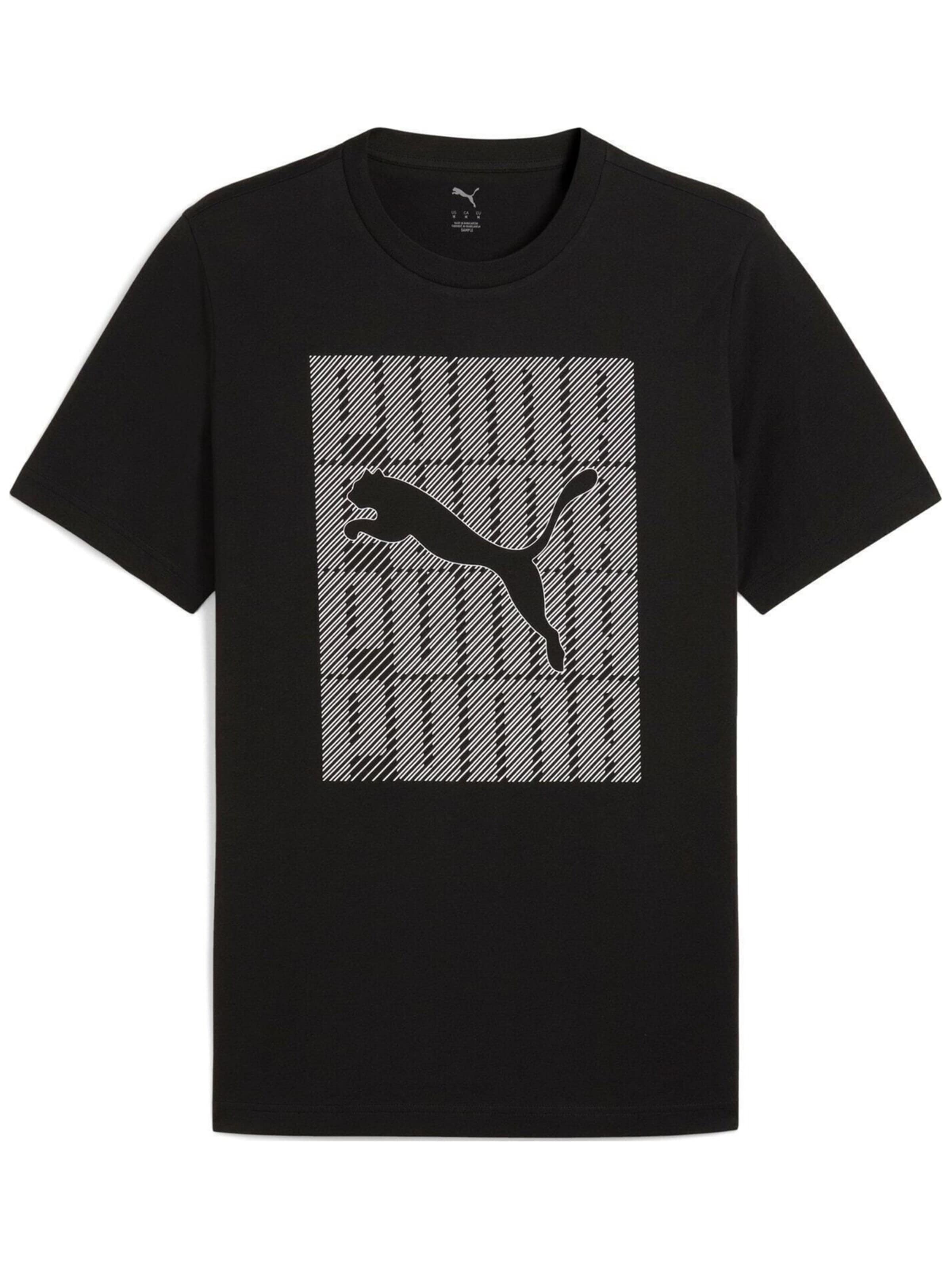 PUMA Camiseta 'Puma Graphics Wording Tee' en M en negro, Vista del producto