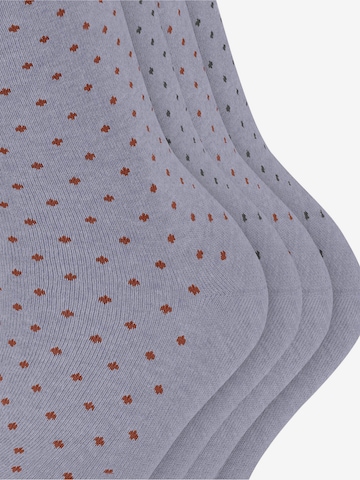 ESPRIT Socks 'Fine Dot 4-Pack' in Blue: front