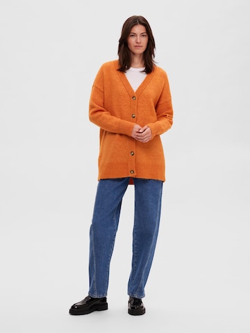 SELECTED FEMME Knit Cardigan 'Maline' in Orange