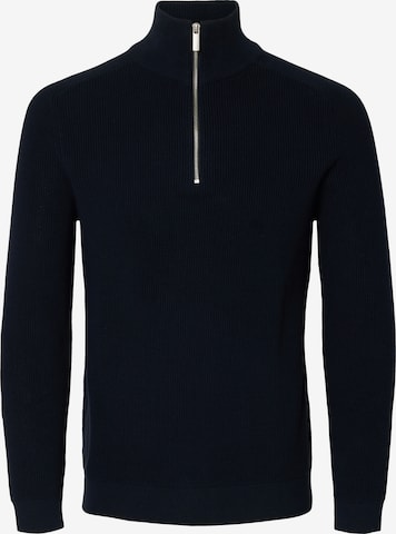 SELECTED Trui 'SLHOWN' in Blauw: voorkant