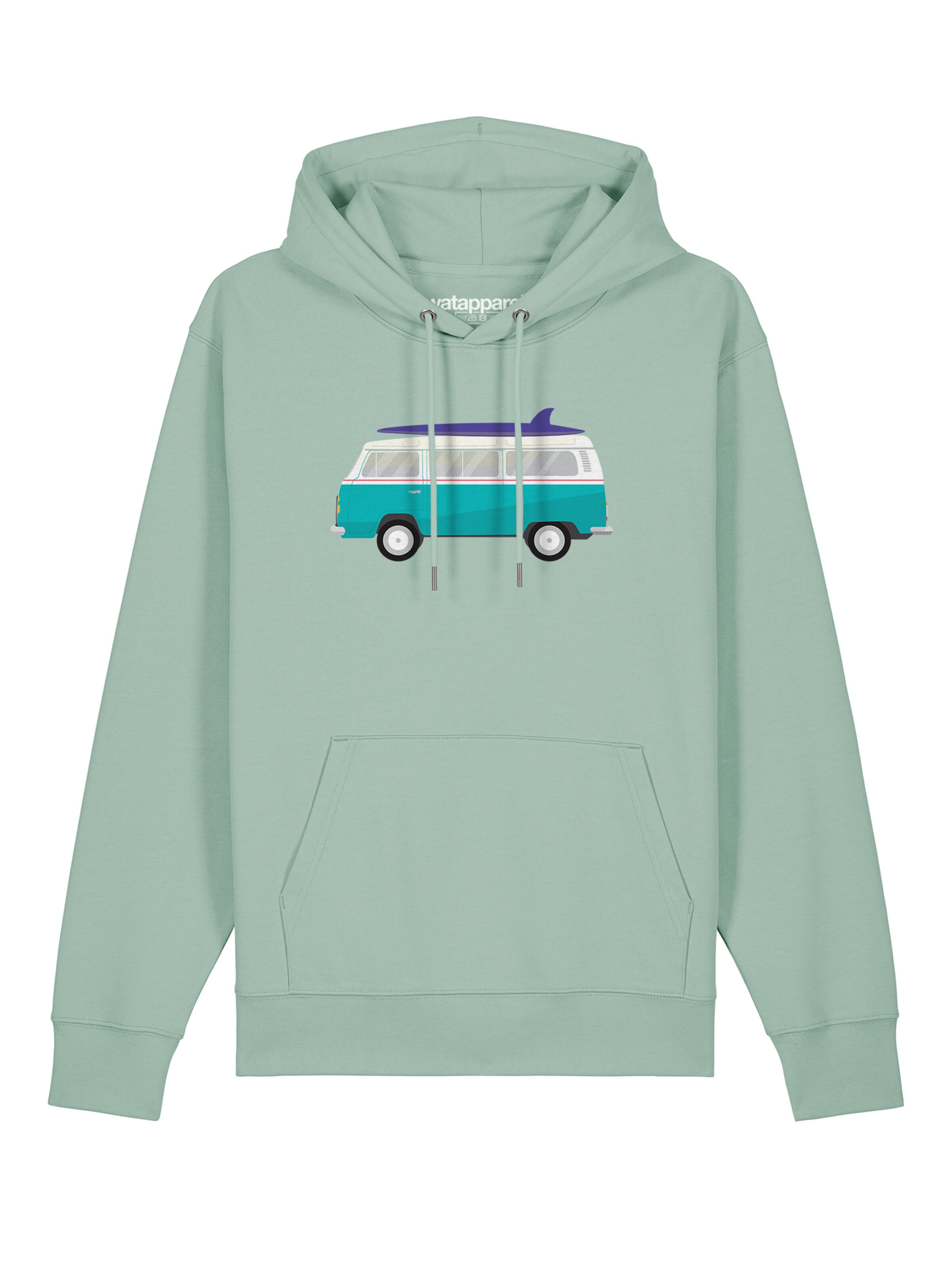 Watapparel Sweatshirt ' California Dream ' in Grün: Vorderseite