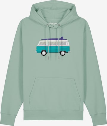 Watapparel Sweatshirt ' California Dream ' in Grün: Vorderseite