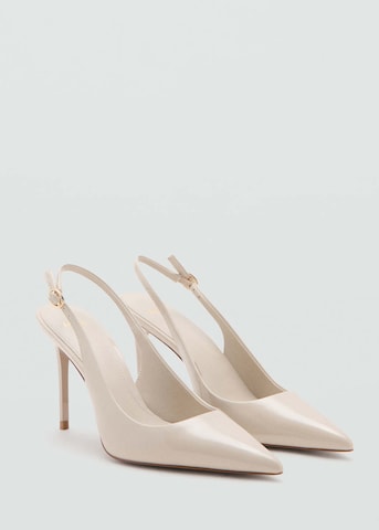 MANGO Slingback Pumps 'Cookienu' in Beige