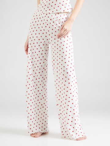 Lindex Pajama Pants in White: front