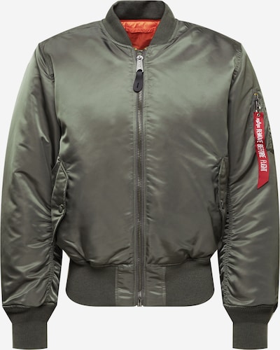 ALPHA INDUSTRIES Between-season jacket 'MA-1' in Dark green / Red / White, Item view