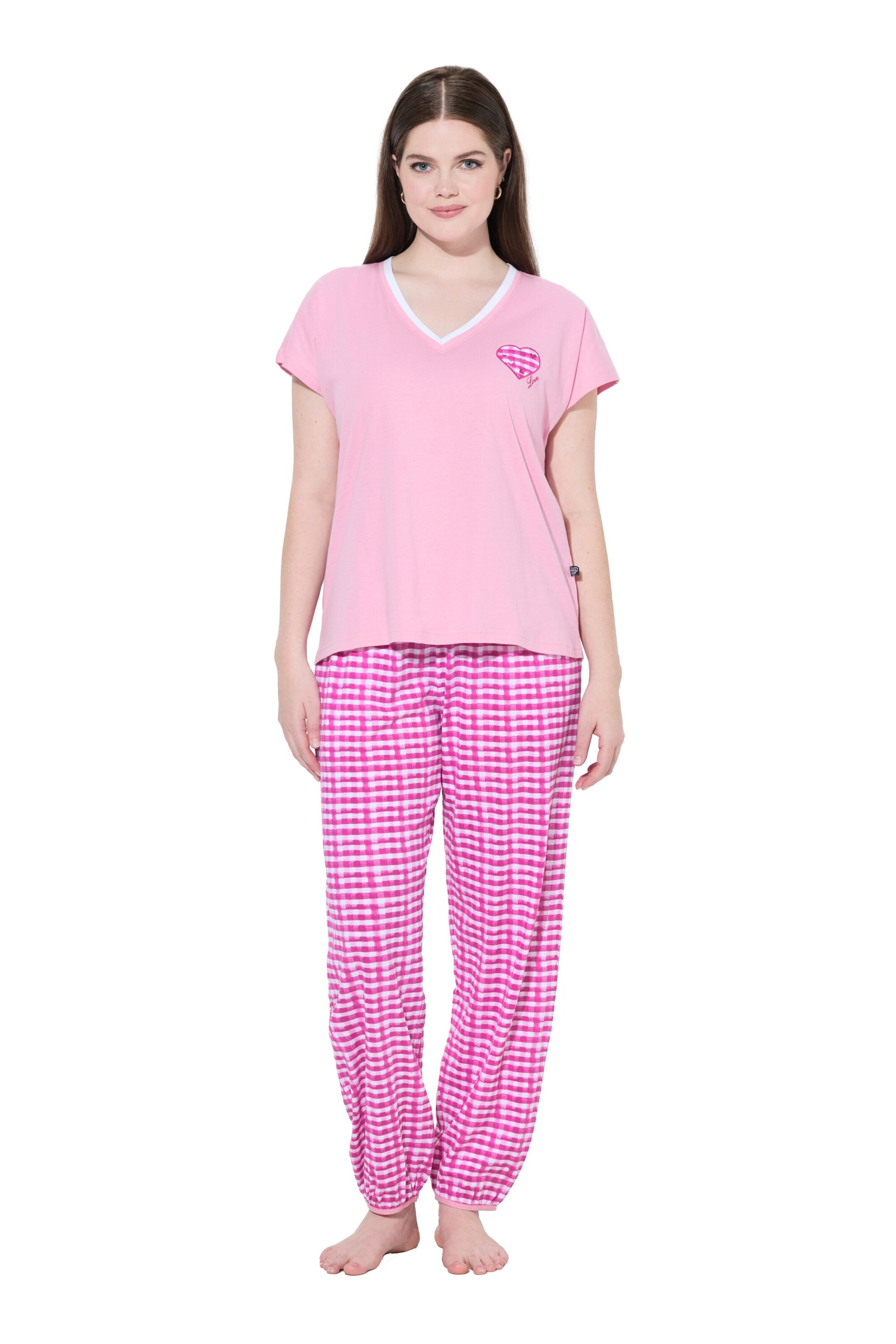 Ulla Popken Pyjama in Pink: Vorderseite