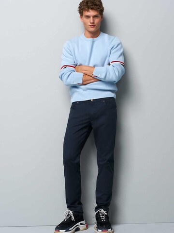 MEYER Slim fit Pants 'M5' in Blue