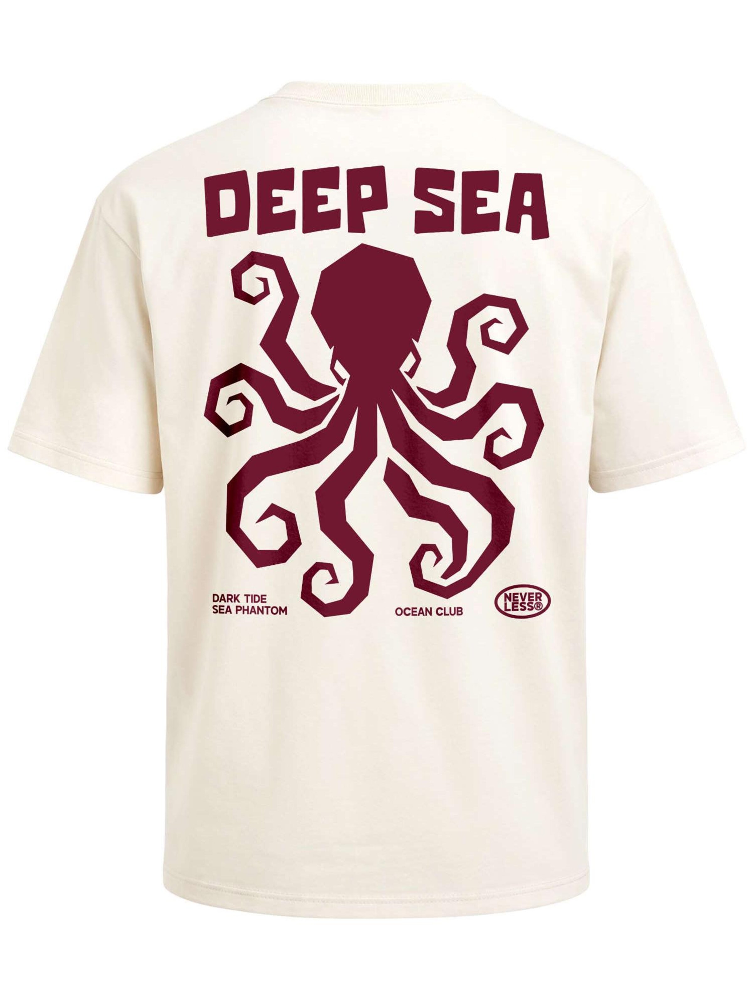 Neverless Shirt 'oktopus'‌ in Beige