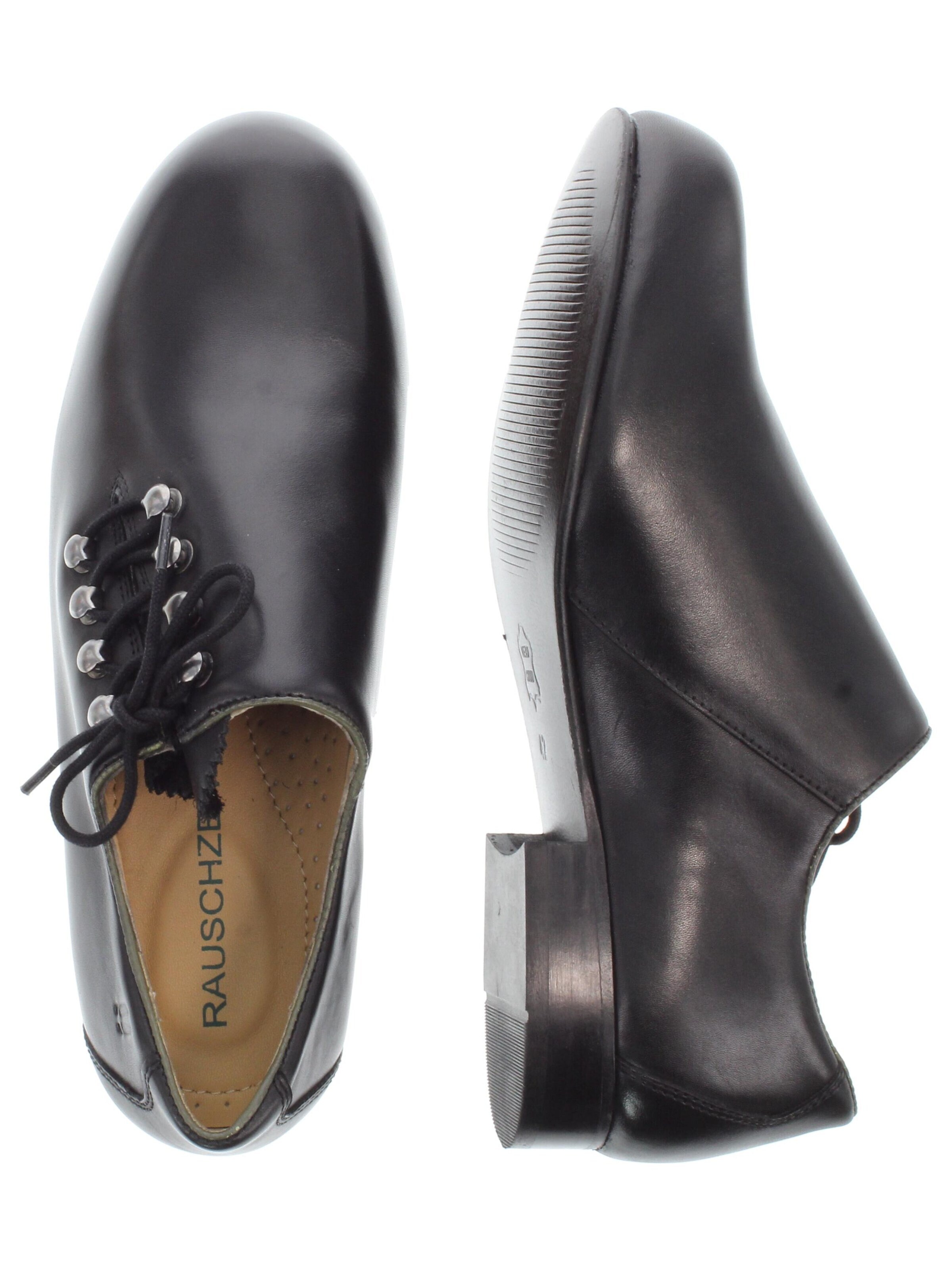 RAUSCHZEIT Traditional Shoes 'PLATTLER' in Black