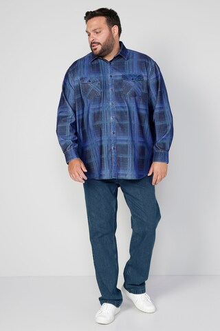 Boston Park Regular fit Overhemd in Blauw