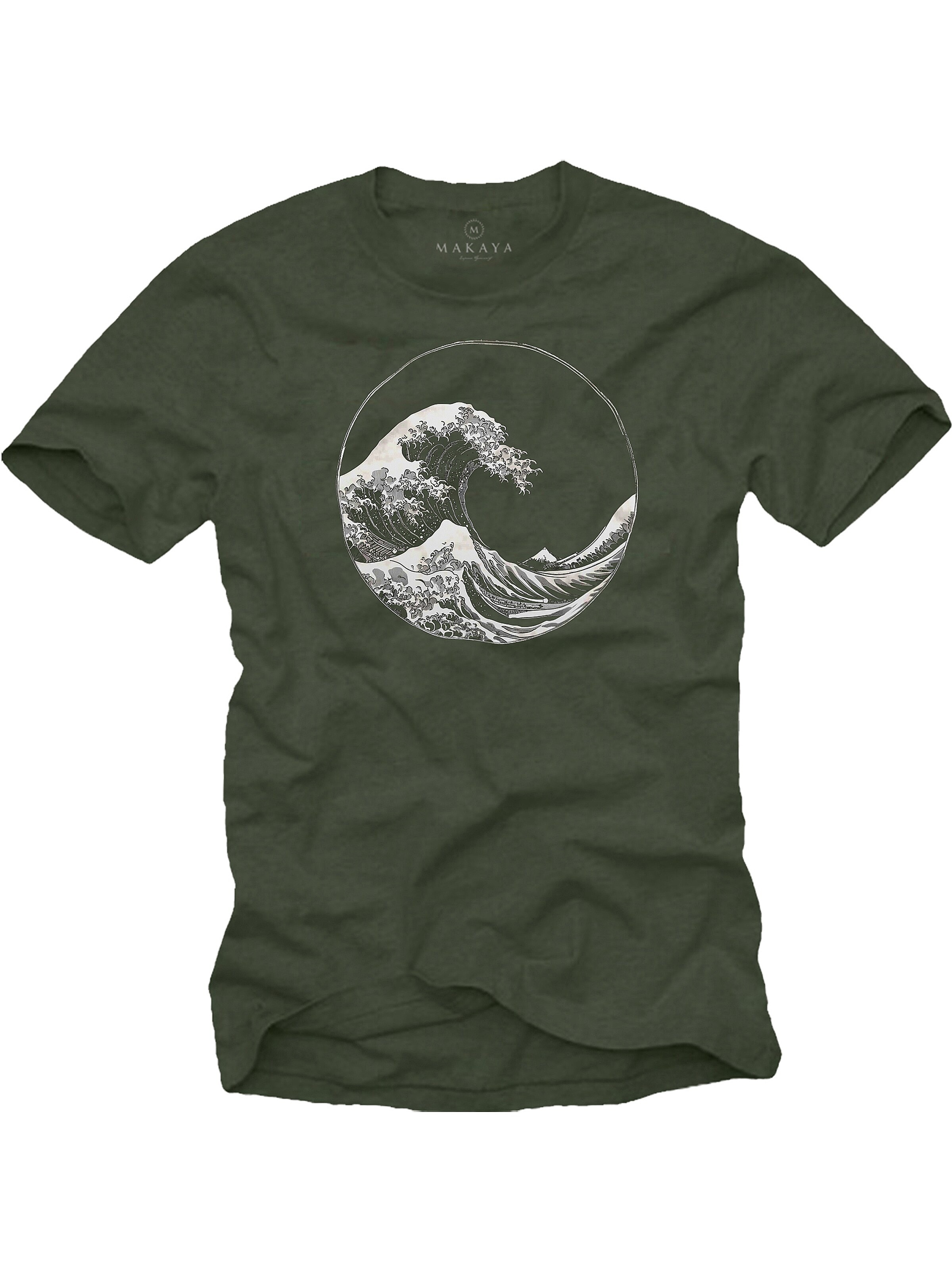 MAKAYA Shirt 'Kawanga Welle' in Green: front