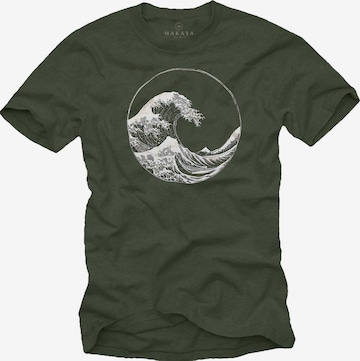 MAKAYA Shirt 'Kawanga Welle' in Green: front
