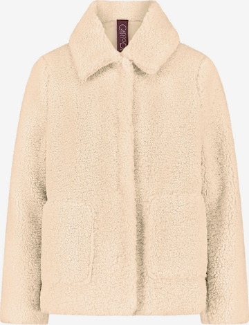 Cartoon Plüschjacke mit Kragen in Beige: Vorderseite