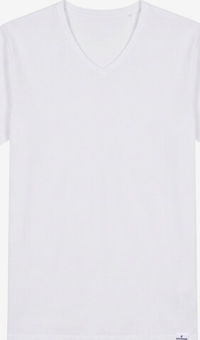Top 'T-shirt Uomo Scollo V Cotone 100% Navigare' di Navigare in bianco: frontale