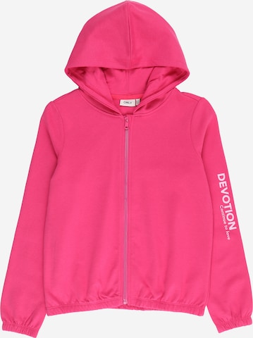 KIDS ONLY Zip-Up Hoodie 'STASIA' in Pink: front