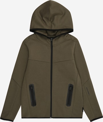 Jack & Jones Junior Кофта на молнии 'JCOFusion' в Зеленый: спереди