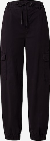 HUGO Конический (Tapered) Брюки-карго 'Hisune-1-D_B' в Черный: спереди