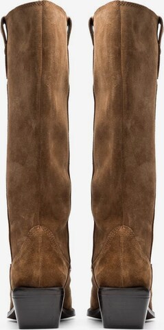 Bottes de cowboy 'MONA ' Bianco en marron