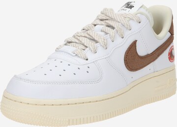 balta Nike Sportswear Sportbačiai be auliuko 'AIR FORCE 1 07 LX': priekis