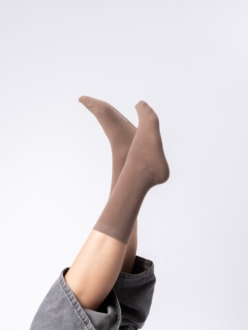 Occulto Socks 'Leo-Print' in Beige