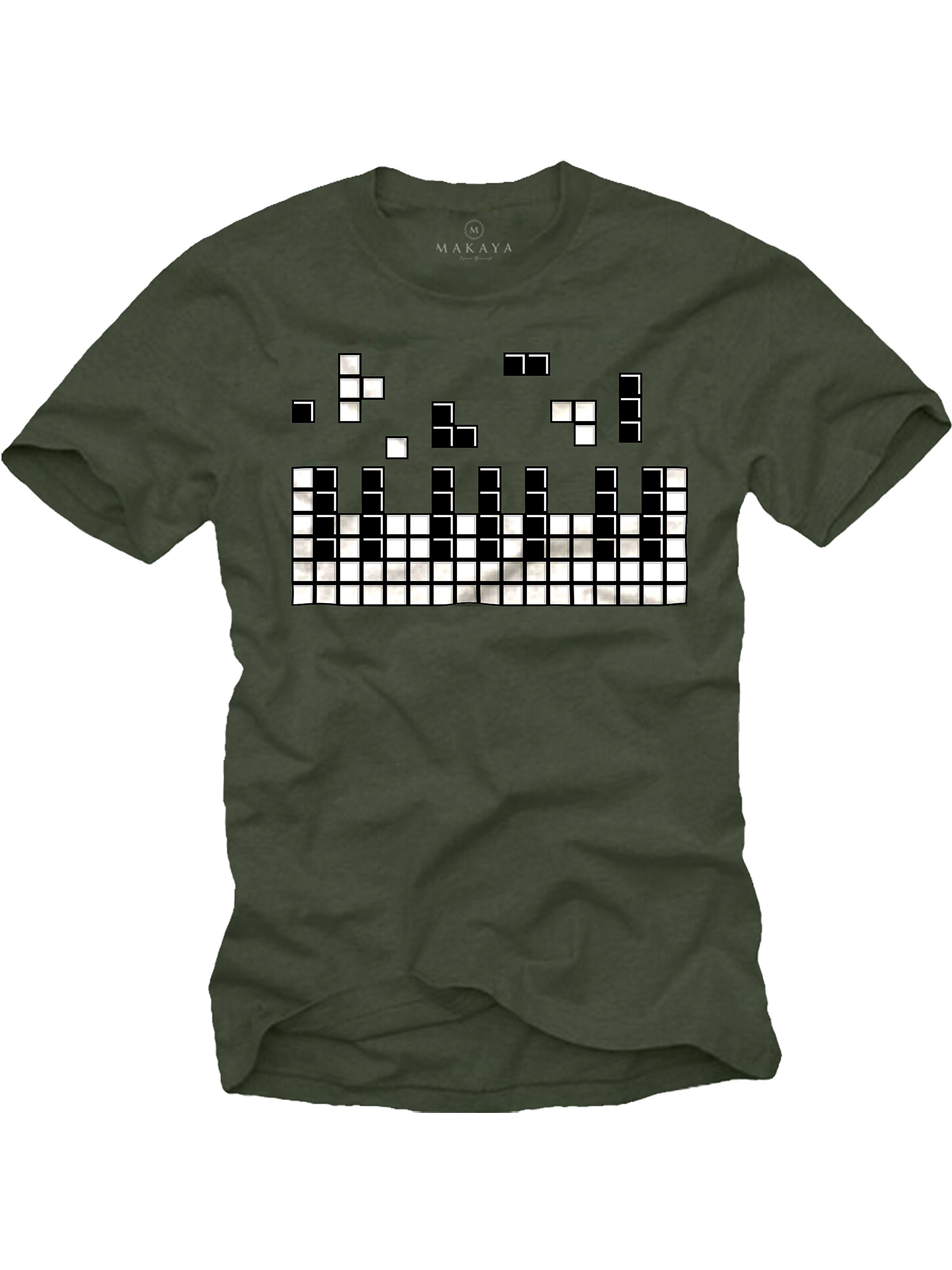 MAKAYA Shirt 'Piano' in Green: front