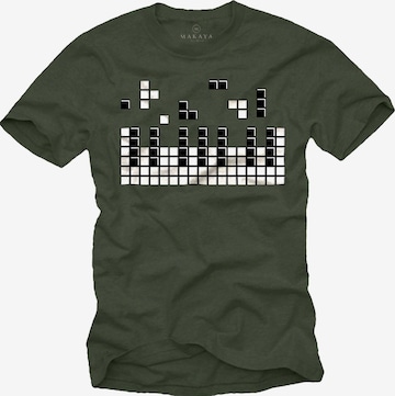 MAKAYA Shirt 'Piano' in Green: front