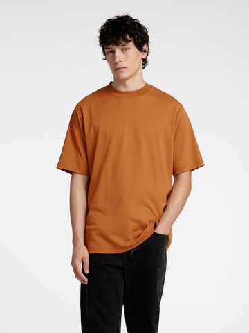 SELECTED T-Shirt in Braun: Vorderseite