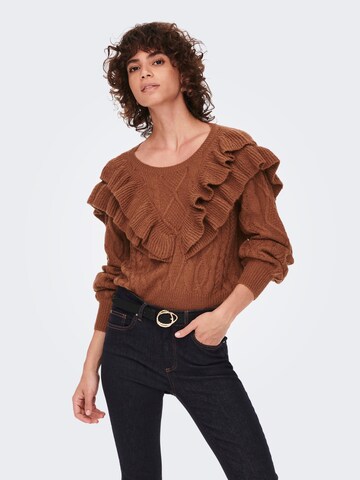 Pull-over JDY en marron : devant