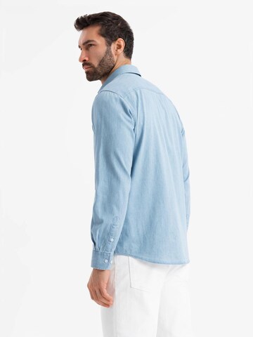 Coupe regular Chemise Ombre en bleu