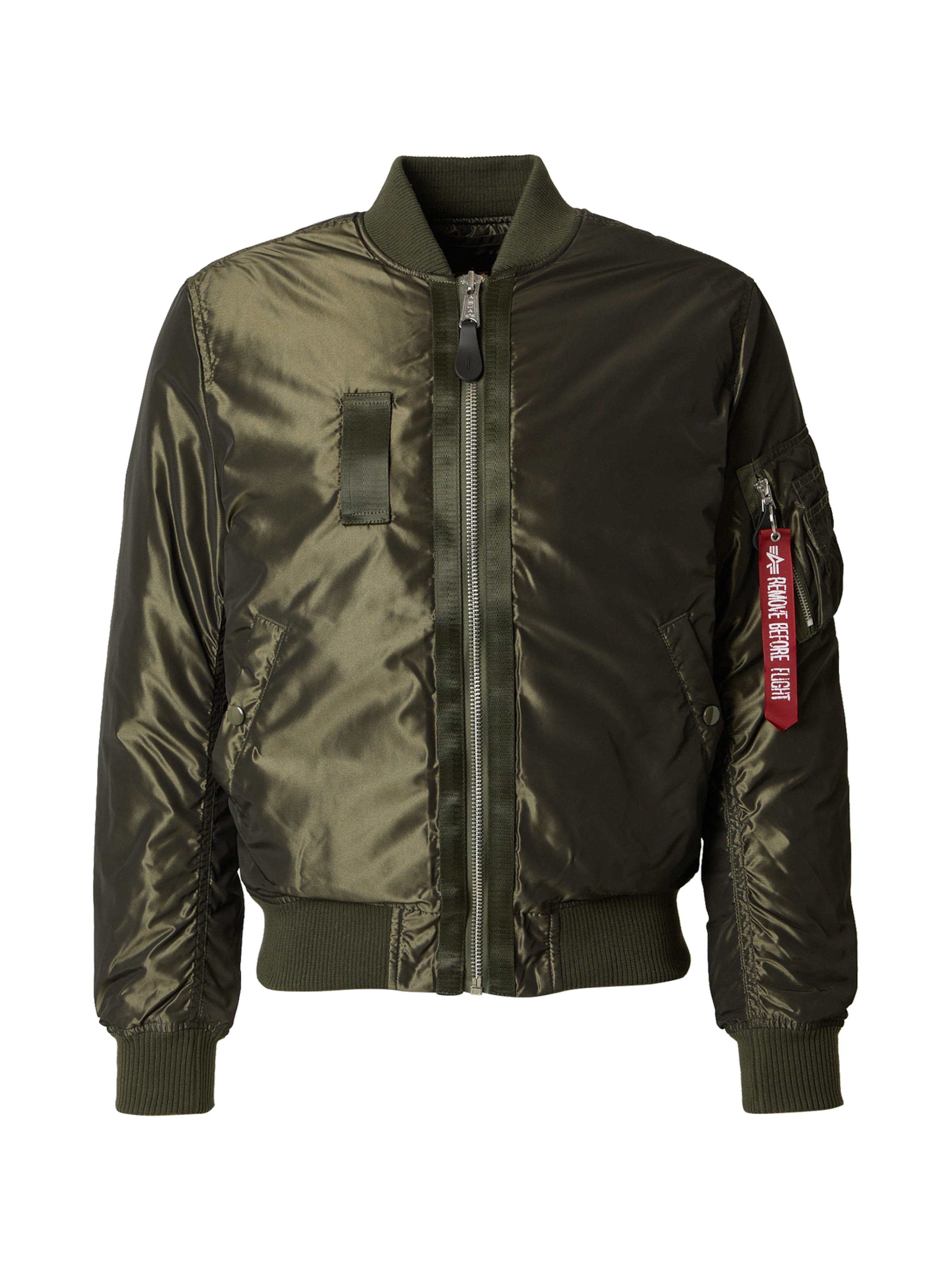 Giacca di mezza stagione 'MA-1 VF Iridium' di ALPHA INDUSTRIES in verde: frontale