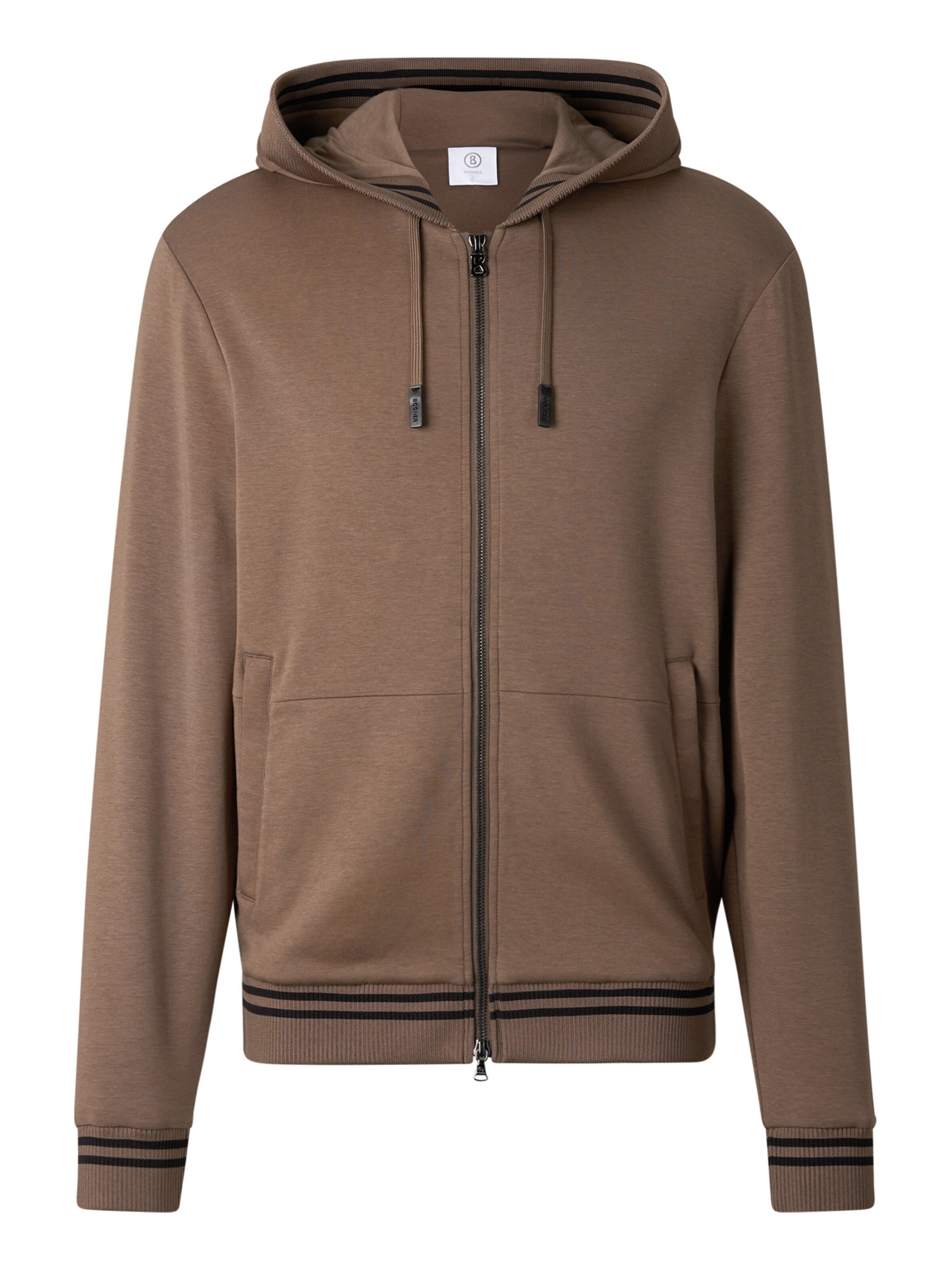 BOGNER Sweatjacke 'Forest' in Braun: Vorderseite