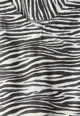 CECIL Blusenshirt mit Zebra Print in Grau