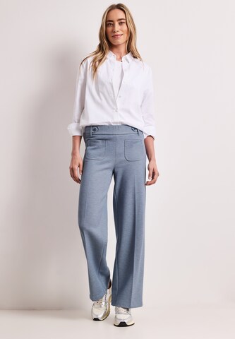 STREET ONE Wide Leg Hose in Blau: Vorderseite
