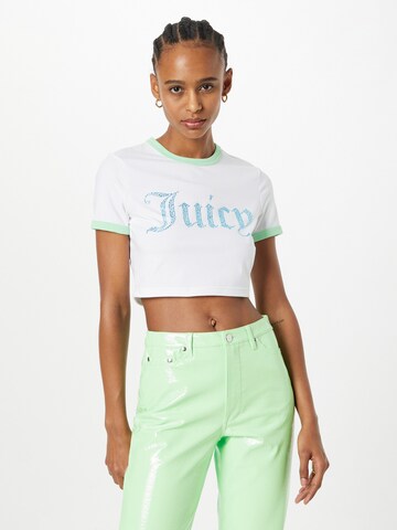 Tricou de la Juicy Couture White Label pe alb: față