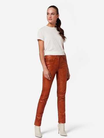 RICANO - Slimfit Pantalón '9809' en marrón