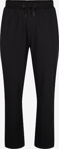 ZizziLoosefit Hlače 'MCHARLINE' - crna boja: prednji dio