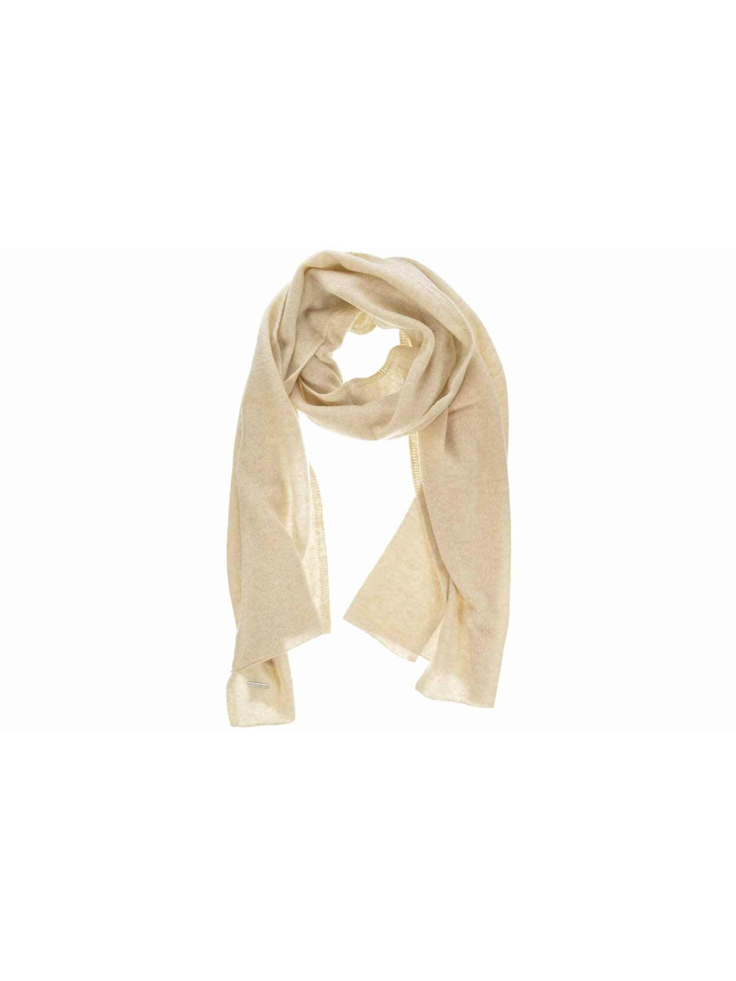 Seeberger Full Finger Gloves 'Schal' in Beige: front