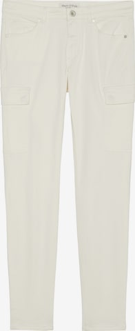 Coupe slim Pantalon cargo 'LULEA' Marc O'Polo en blanc : devant