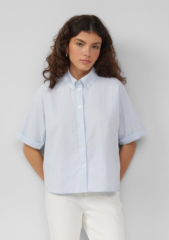 QS Blouse in Blue: front